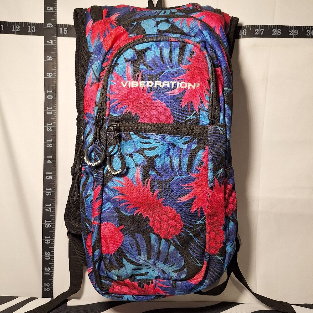 *SALE* Vibedration Hydration Backpack w/o bladder - Blue Pink Pineapple - Used